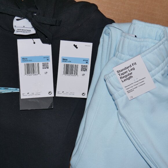 Nike Club Fleece Mens Glow in the Dark Sweatsuit Tracksuit Space Hoodie NWT - Picture 12 of 16